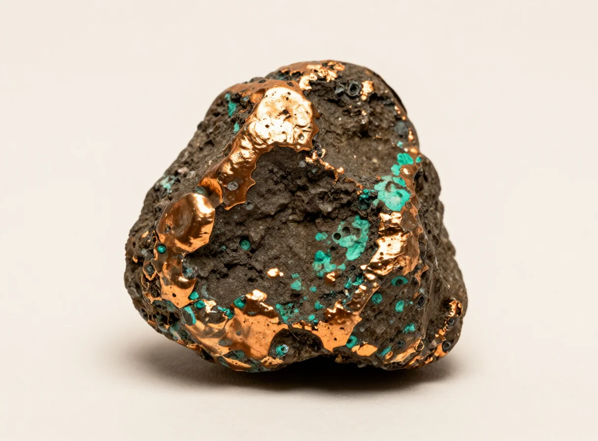 Illustrative rough copper ore specimen